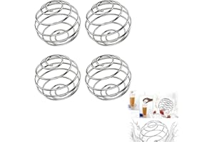 AOMIGT Mezclador Mezcla de Bolas,Bola de Mezcla de Proteínas,4Pcs Bola Agitadora,Bolas Mezcladoras,Stainless Steel Protein Shaker,Bola Batidora de Acero Inoxidable,para Bebidas Mezcladas con Proteínas