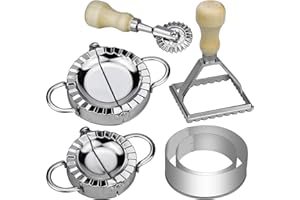 ZOIIBUY Stampo per Ravioli Set 6 Pezzi Ravioli Dumpling Maker acciaio inossidabile Forme per Ravioli Dumpling Macchina Rotella Tagliapasta per Ravioli fatti in casa per fare i Gnocchi Panzerotti Pierogi