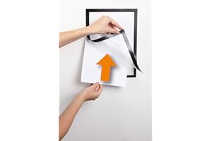 Durable 484301 Cadre d'affichage Duraframe Wallpaper avec Languettes Adhésives Amovibles pour Surfaces Délicates ou Non Lisses Format A4 Noir