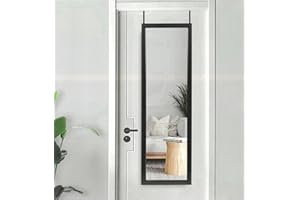 REFLEX SALES AND MARKETING LTD Reflex Sales 129 x 37.5 cm, Overdoor Mirror, Full Length, for Bathroom/Bedroom/Wardrobe (Black)