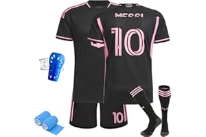 FRIANT Fußball Trikot Set für Kinder, Nr.10 Fußball Training Skleidung，Schnell Trocknendes Atmungsaktives Fußballtrikot mit Fußball-T-Shirt, Shorts, Stutzen, Schienbeinschoner und Fixierbänder