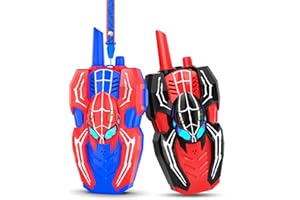 MOMSIV Spider Walkie Talkies per Bambini, Giocattoli Regalo per 3 4 5 6 7 8 9 10 anni Bambini e Ragazze Regali di Compleanno, Bambini Walkie Talkie Giocattolo Adatto per le Attività all'aperto