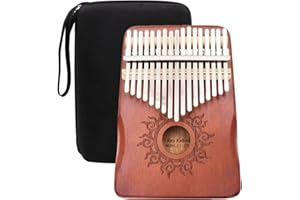 FULUDM Kalimba Daumenklavier 17 Schlüssel - Kalimba Thumb Piano Instrument Finger Klavier Musikinstrument Geschenk mit Tragetasche für Kinder Anfänger