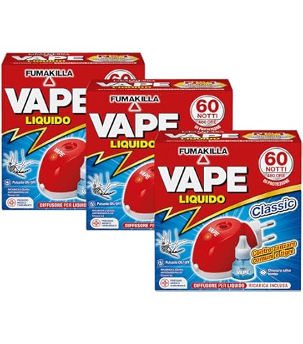 vape liquido 60 notti Vape Ricarica Liquida Classic 60 Notti per Diffusore Elettrico Insetticida  Zanzare Comuni Tigre e Mosche Presidio Medico Chirurgico main image 1