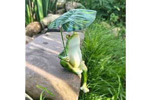 YARTEIM Gartenteich Deko Frosch Figur, Frosch Gartendeko Für Draußen Wetterfest, Teich Deko Frösche Figuren, Harz Frösche Statue Garten Deko, Froschfigur Gartenstatue Für Miniteich Springbrunnen Balkon Office