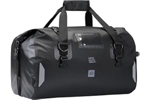 ‎KEMIMOTO KEMIMOTO Motorrad Hecktasche 40L, IPX6 wasserdichte Motorradtasche Gepäckrolle mit Schnellverschlussgurten, Große Kapazität & Mehrere Fächer, Ideal für Touring, Camping, Motorradfahren, Wassersport