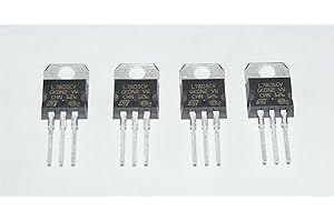 STMICROELECTRONICS 7805 Lot de 4 régulateurs de tension positive L7805CV à boîtier TO-220 5 V