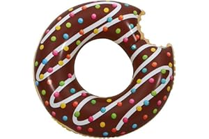 GADGETKING Giant Chocolate Pool Float inflatable Rubber Ring Lilo Toys Doughnut Donut Large Xl Adult Swim Ring Large Water Raft Floating
