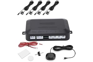 Longzhuo PDC Rückfahrhilfe 4X Ultraschallsensoren mit akustischem Alarm - Universelles Nachrüstkit für 12V Autos