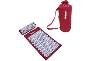 ‎UNIBEST Unibest Akupressur-Set inkl. Massagematte, Kopfkissen & Tasche (rot)
