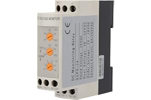 SPACNANA DVRD, Protezione da Sovratensione Motore relè Protezione relè Protezione relè DC con 12V 24V 36V 48V per Monitoraggio Sovratensione e Fase, Controlli (DC24V)