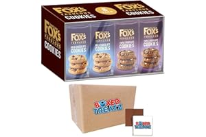 Fox's Fabulous Cookies Assortment Bundle, 8 x 180g, Triple Chocolate Cookies & Milk Chocolate Cookies Boxed Treatz