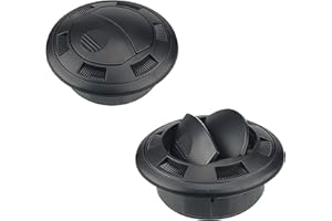 Auto Klimaanlage Lüftungsschlitz für Bus Wohnmobil Rund Windabweiser Klimaanlage 75 mm Einstellbar Für Wohnmobil Bus 2 Stück Loopunk