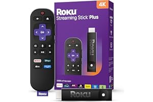 Roku® Streaming Stick™ Plus 2025 – 4K and HDR Roku Streaming Device for TV with Voice Remote – Free and live TV