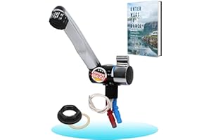 CARBEST Comet Robinet de camping 12V London pour caravane - Avec 2 raccords (chaud et froid), noir/chrome, robinet compact avec pompe, idéal pour lavabo