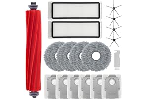 ‎HOME TIMES Home Times Zubehör-Set für Roborock Q Revo, 1 Walzenbürste, 2 Hepa-Filter, 4 Seitenbürste, 4 Wischtücher, 6 Staubbeutel, 1*Bürste