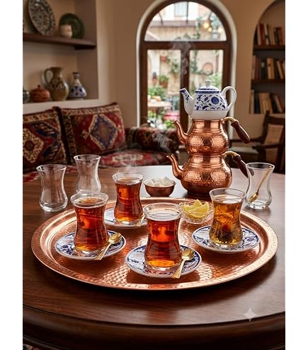 LAV Eda Tea Glasses Cay Bardak Set of 12 for 6 People Home & Kitchen