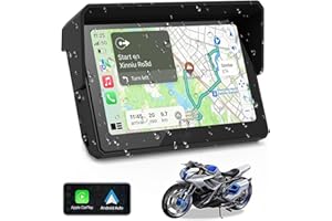 CARabc Apple CarPlay & Android Auto 5-calowy ekran dotykowy IPS, nawigacja GPS, przenośna, bezprzewodowa, IPx7, wodoszczelna ochrona przed kradzieżą, obsługa Siri/Google Assistant.