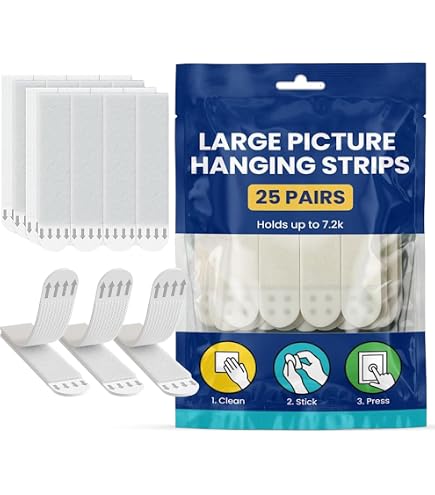 36 Pairs (72 Strips) Picture Hanging Strips, Heavy Duty Removable Hook and Loop Tape Double Side No Nail Adhesive Strips Damage Free Photo Frame Stickers for Wall Decorations on Wall (16 x 36 Pairs (72 Strips) Picture Hanging Strips, Heavy Duty Removable Hook and Loop Tape Double Side No Nail Adhesive Strips Damage Free Photo Frame Stickers for Wall Decorations on Wall (16 x