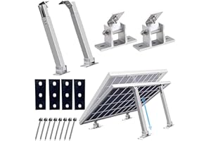 KUKELEN Solarmodul für Halterungen, Verstellbare Solarpanel Befestigung , Aufständerungs Solarmodul 0-60° Individuell Verstellbar Flachdach Befestigung Montage,für Solar Dachinstallation für 100W-400W