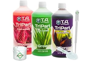Weedness GHE Dünger Tripak Flora Starter Set Basic 3-teilig Advanced – Grow Tomaten Naturdünger NPK Orchideen Palmen Bio Gemüse Bonsai Organischer
