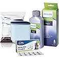 Set for Coffee Machine LatteGo, Genuine Descaler Philips CA6700/10, Aqualogis Cleaneo Cleaning Tablets, Water Filter AL-Clean CA6903