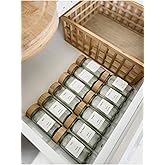 Square Form Glass Spice Bowl Set with 12&rsquo;Li Bamboo Cover / Shipped with 16 Pieces Label.