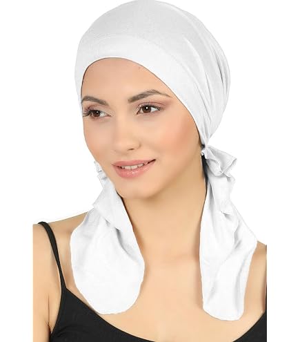 Foulard En Bambou Pour Femme - Bonnet Foulard Pré-Noué Chimio Cancer, Tissu Léger Doux Soyeux
