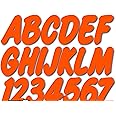 Stiffie WO12 Whip-One Orange 3" Alpha-Numeric Registration Identification Numbers Stickers Decals For Boats & Personal Watercraft
