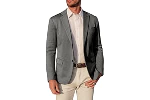 PJ PAUL JONES Herren Herringbone Blazer Jacke Reverskragen 2 Knöpfe Vintage Strick Blazer für Hochzeit Business