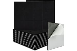 BXI Sound Absorber - 16 Pack Self-adhesive 30 X 30 X 0.9 cm Sudoku Acoustic Absorption Panels, Tackable Sound Absorbing Panels for Wall and Ceiling Acoustic Treatment