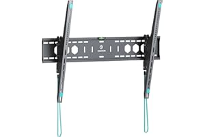‎ONKRON ONKRON Przechylany uchwyt ścienny do telewizora 60-110 cali do 120.0 kg - bardzo duży, wytrzymały uchwyt do telewizora Max VESA 900x600 - niskoprofilowy, ultracienki uchwyt ścienny do telewizora,