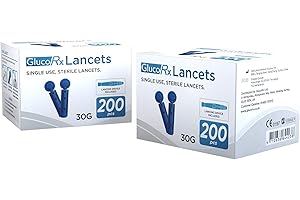 GlucoRx Sterile Lancets (30g), 200 Pack