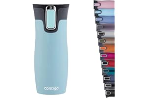 Contigo West Loop Autoseal vaso térmico, vaso aislante de acero inoxidable, termo para café, sin BPA, vaso de viaje antiderrame con tapa de fácil limpieza, mantiene el calor hasta por 5 h, 470 ml