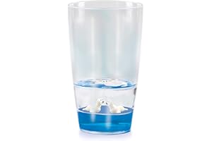 Floatarama Tumbler - Robben von Deluxebase. Acryl-Trinkglas mit schwimmenden Tierfiguren. 250 ml BPA-frei Robben Trinkglas für Kinder und Erwachsene.