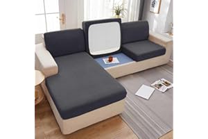 MTHGH Sofa Sitzkissenbezug,Stretch 4/3/2/1 Sitzer/L Form Samt Sofabezug Elastische Couch Kissenbezüge Husse Überzug Bezug Für Sofa Sitzkissen,Q-(increase95-135cm) 2-Seater