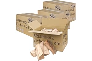 Bois de chauffage 5-500kg Pour Poêle et Cheminée Brasero Grill Panier à Feu Bûches de Bois de chêne 25 cm Flameup, Quantité:120 kg