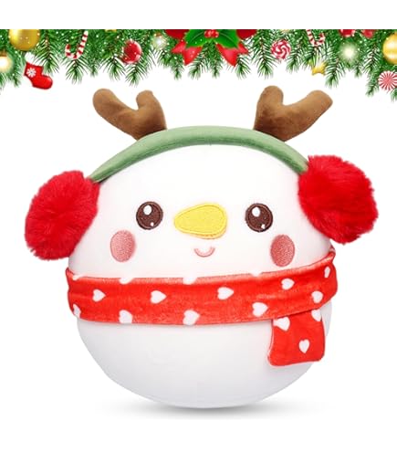 Gingerbread Man Handpop, Vrolijk Kerstkussen, 15 inch Kerstvormig Pluche Kussen Knuffeldier, Gingerbread Man Decor, Kerst Knuffel Pop Pluche Speelgoed for Kinderen Geschenken (Color : B, Size : 17CM