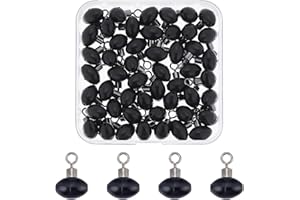 SUPERFINDINGS 50Pcs Fishing Rolling Swivel Slider Bead 16x12mm Fish Pulley Line Connectors Fishing Tackle Line Connector Fishing Tackle Running Slider Bead Swivel