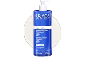 ‎URIAGE Uriage DS Hair Sanft Regulierendes Shampoo mit Edelweiss - Sanft Schäumendes Gel, Fresh & Flora - Reinigt& Beruhigt Tiefenwirksam - Weicheres, Glänzenderes Haar - Seifenfrei - 500ml