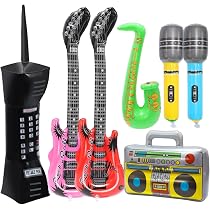 DS. DISTINCTIVE STYLE Lot de 6 microphones gonflables 25,4 cm Couleurs aléatoires DS. DISTINCTIVE STYLE Lot de 6 microphones gonflables 25,4 cm Couleurs aléatoires