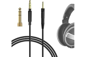 Kabel audio Geekria kompatybilny z Sennheiser HD620S, HD599SE, HD599, HD598, HD598SE, HD560S, HD598SR, HD400PRO,HD579,HD569,kabel słuchawkowy, 2,5 mm do 3,5 mm, zamienny kabel stereo(5,6 stopy/1,7 m)