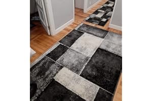 ALFOMBRAS IBERIA - Alfombra Pasillo | Pelo Corto Polipropileno y Lavable | Antideslizante | Varias Medidas, Ideales para Todo Tipo de Pasillos Largos, Pie de Cama, Corredor (67x200cm, Gris)