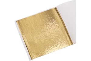 KINNO Imitation Blattgold 100 Stück 8x8.5cm Kunsthandwerk Kunstprojekt Möbel Gemälde Wand DIY Gold B Gold