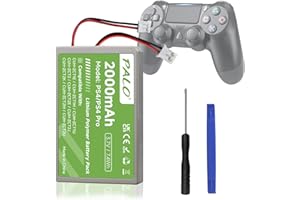 PALOGREEN Batteria PS4 2000 mAh di ricambio per Sony PS4/PS4 Pro/PS4 Slim PS4 Dualshock 4 controller CUH-ZCT1E CUH-ZCT1H CUH-ZCT1U CUH-ZCT2 CUH-ZCT2U (1Pcs)