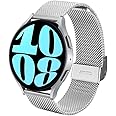 DEALELE Compatible with Samsung Galaxy Watch 7 / FE / 6/6 Classic / 5/5 Pro / 4/4 Classic / 3 41mm / Huawei GT3 / GT2 42mm, 20mm Stainless Steel Metal Mesh Replacement Strap for Women Men