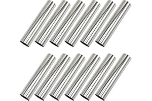 KZNKZN 12 stampi in acciaio inox a forma di grande vite per cornetti, cannoli, coni antiaderenti in corno di crema, stampo per crema da forno, stampi per pasticceria per Natale, anniversario, pasticceria