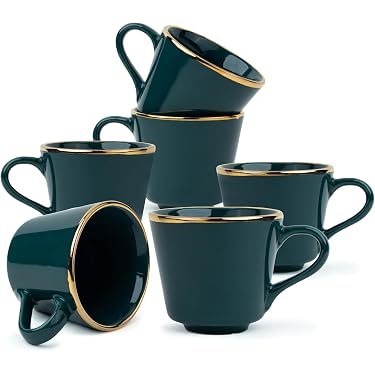 amazon coffee mugs india Ceramic Coffee & Tea Cup Set of 6, 160 ML, Femora