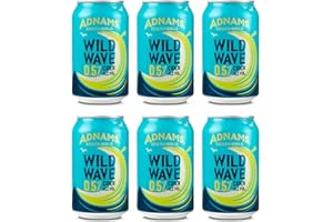 TWELVE GREEN BOTTLES Adnams Wild Wave 0.5% Vegan Friendly Cider Cans 330ml - Pack of 6