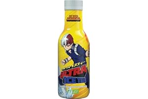 ‎ULTRA ICE TEA ULTRA ICE TEA Bio Eistee – Veganes Schwarzteegetränk mit dem My Hero Academia Charakter Shoto Todoroki – Erfrischender Zitronen-Geschmack – 1 x 500 ml Einweg